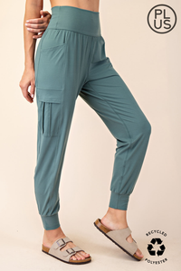 BUTTER JOGGER WITH SIDE POCKETS - PLUS SIZE