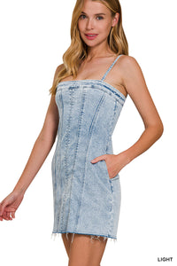 Light Wash Denim Mini Dress
