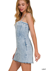 Light Wash Denim Mini Dress