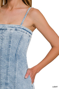 Light Wash Denim Mini Dress