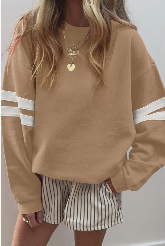 GAME DAY Varsity Striped Sweatshirt