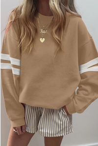 GAME DAY Varsity Striped Sweatshirt