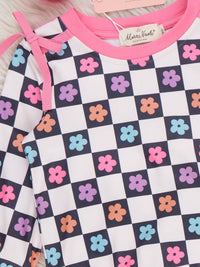 Checkered Petal Grove Ruffle Outfit