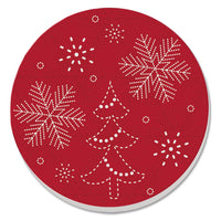 Holiday Cork Backed Coasters – 4" x 4" Drink Coasters for Stylish Surface Protection