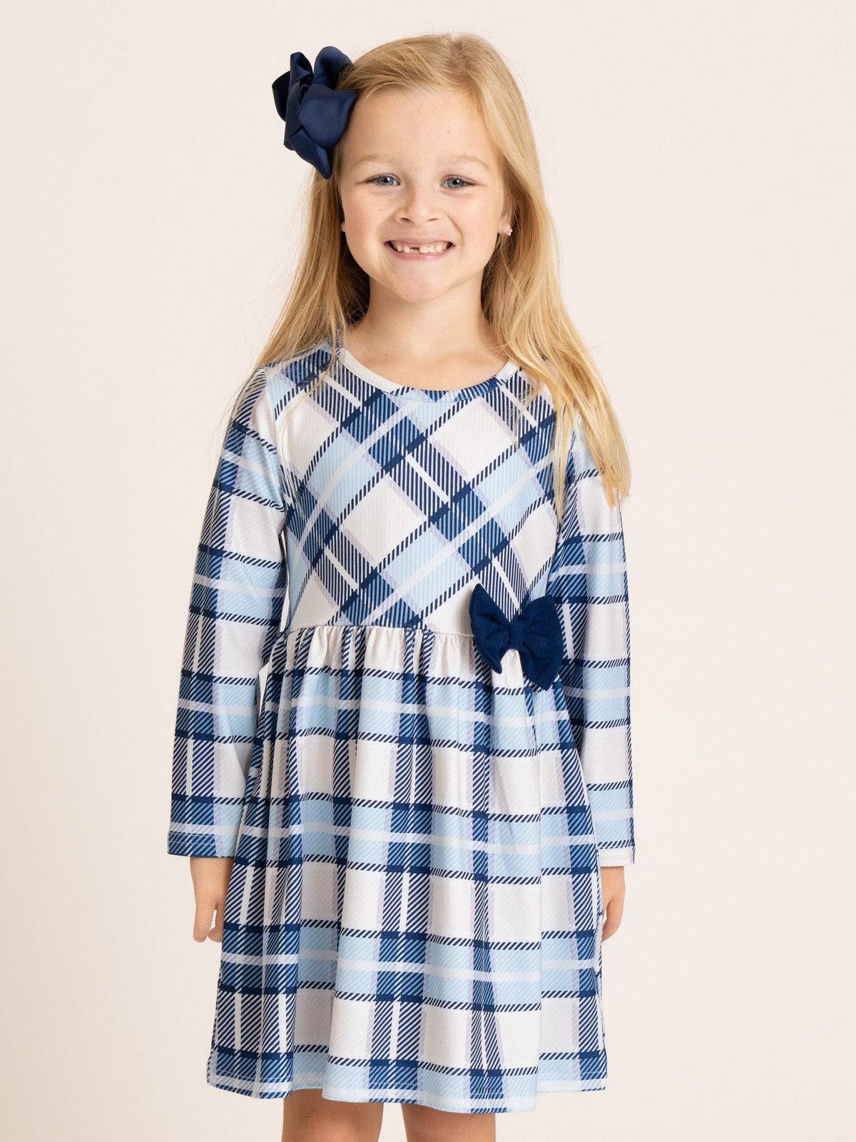 Plaid Prep Bow Dress