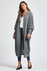 Cozy Vibe Crochet Maxi Duster – Oversized Hooded Layer