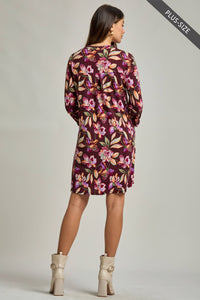 PLUS SIZE Scarlett Dress – Wrinkle-Free, Travel-Friendly A-Line Dress with Lizzy Neck