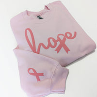 Breast Cancer Awareness Puff Print Crewneck Sweatshirt