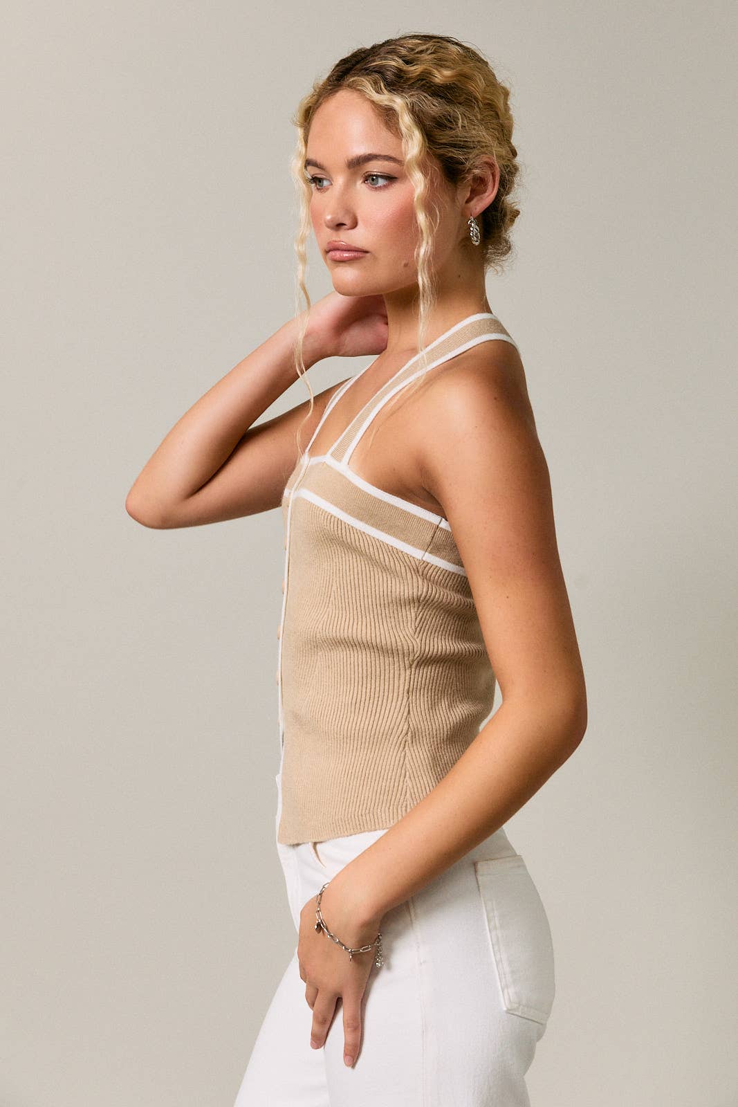 SWEATER RIBBED TANK