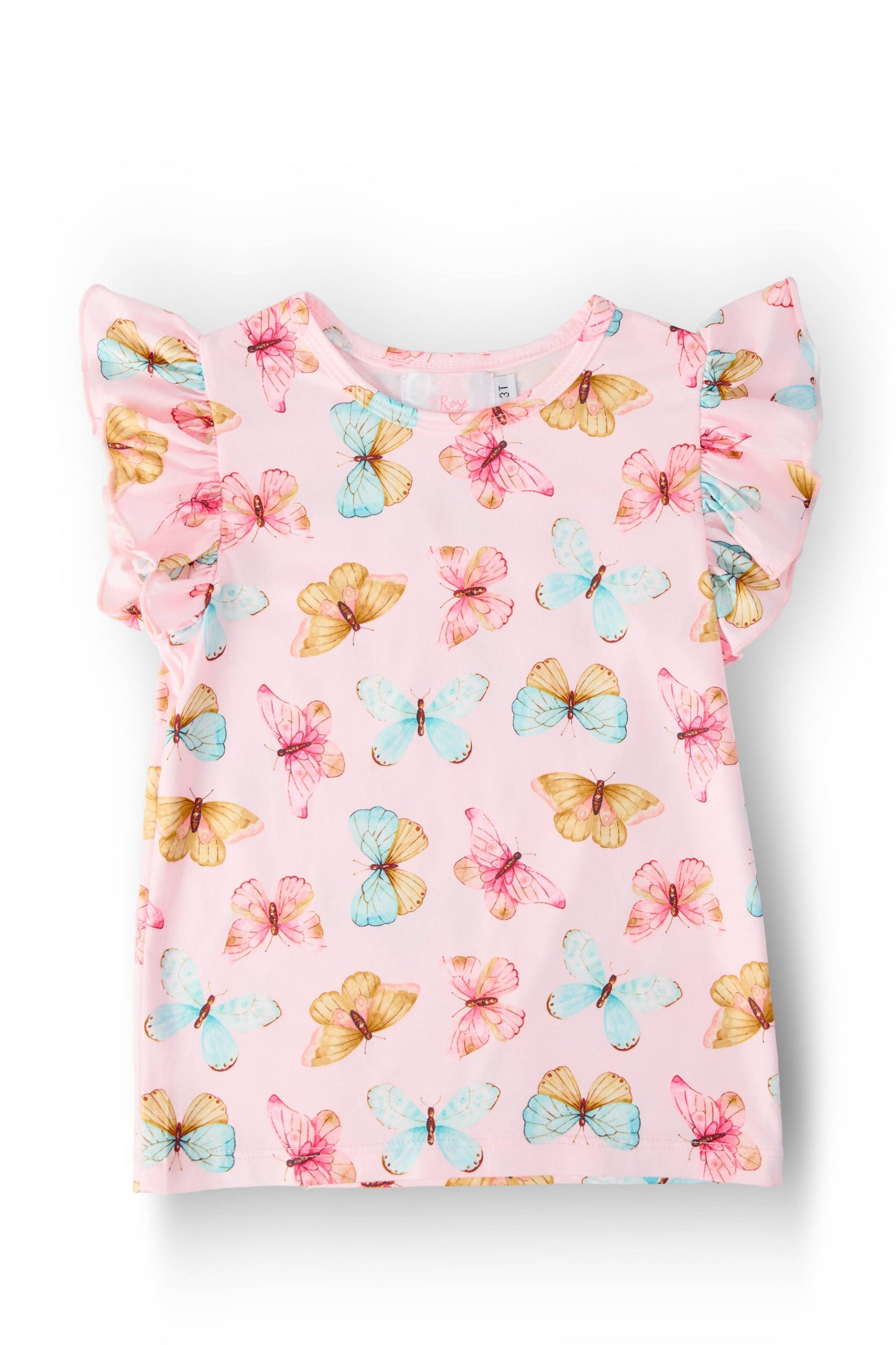 Butterfly Kisses S/S Ruffle Tee - COMING SOON!