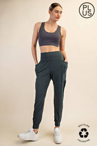 BUTTER JOGGER WITH SIDE POCKETS - PLUS SIZE
