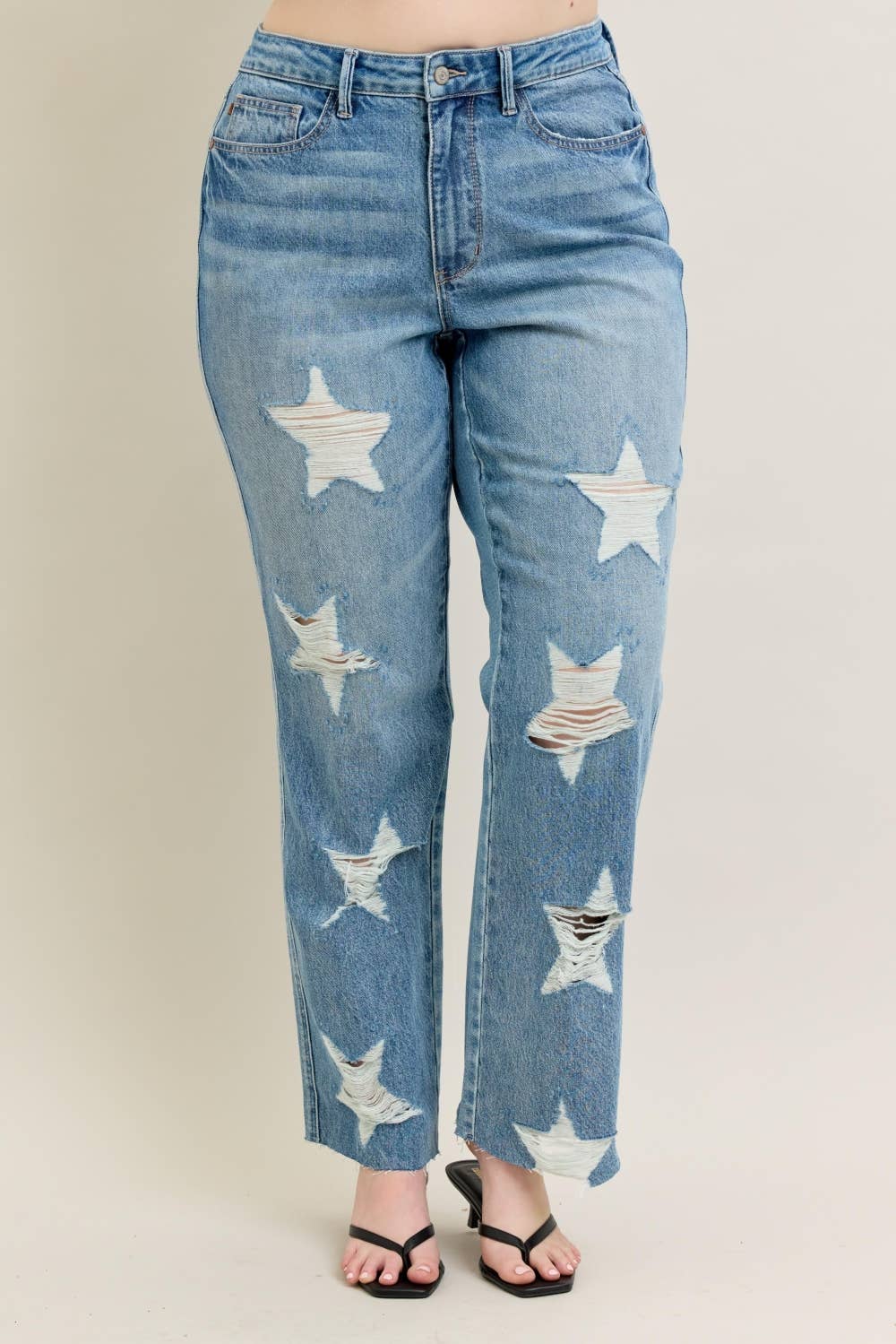 Style Destroy HW Rigid Magic Star Shaped Destroy 90's Straight - PLUS – The Style Loft