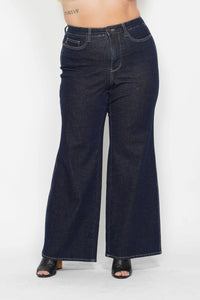 Judy Blue Plus Size High Waisted Tummy Control Retro Wide Leg Jeans