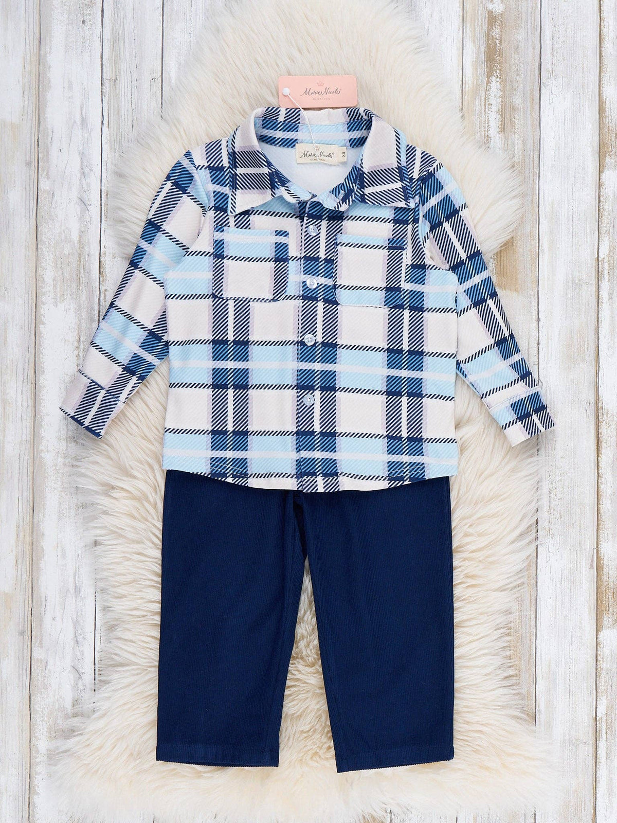 Plaid Prep Button Outfit