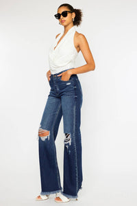 90’S ULTRA HIGH RISE FRAY HEM FLARE