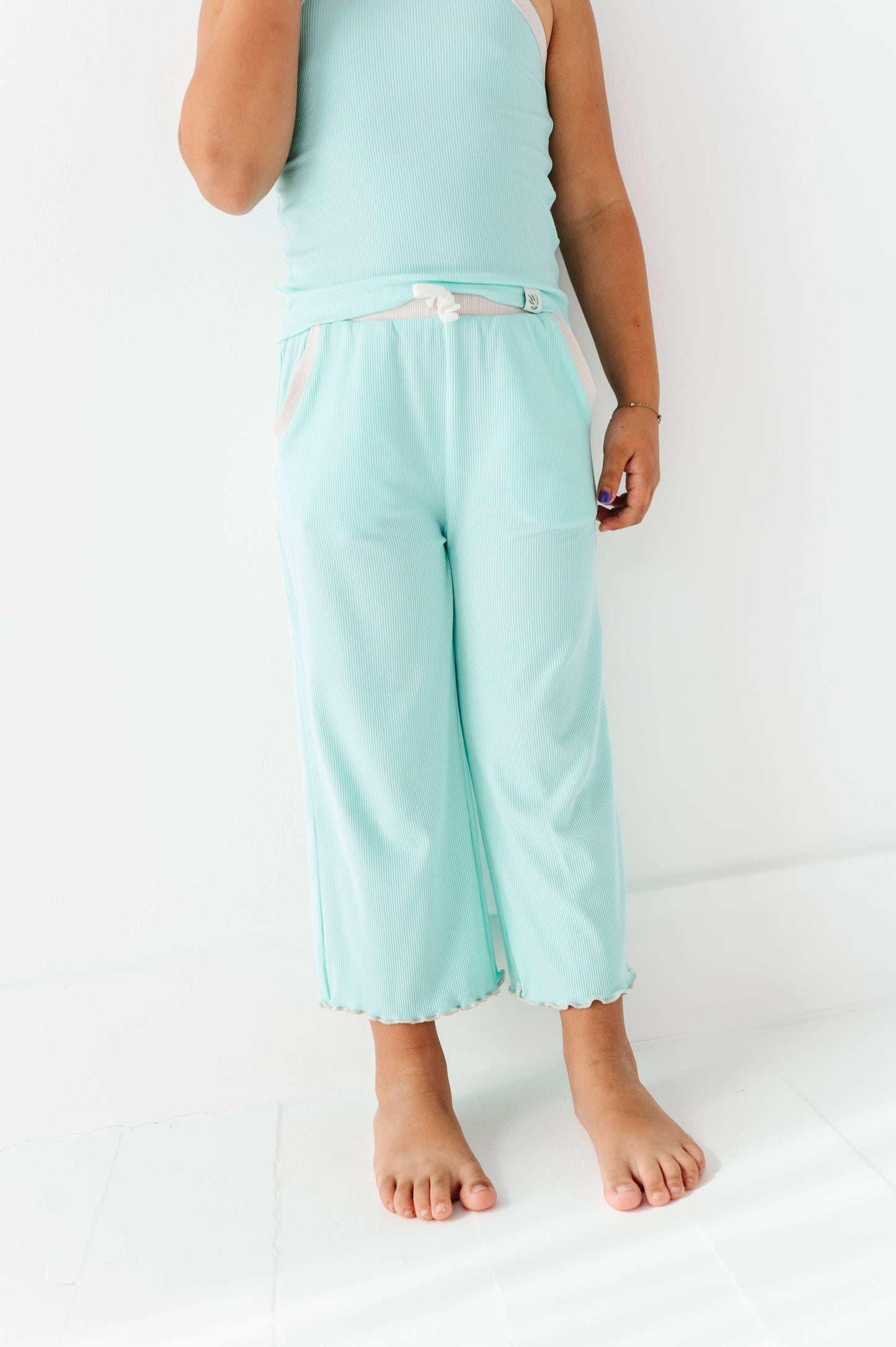 Ocean | Tank + Wide Leg RIB Set