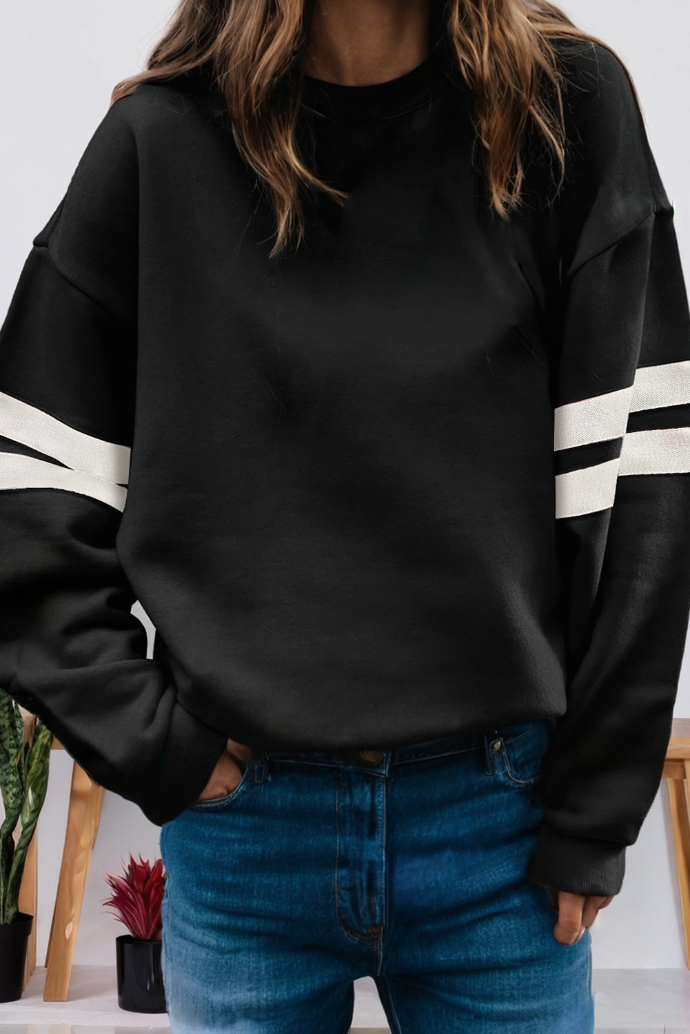 GAME DAY Varsity Striped Sweatshirt