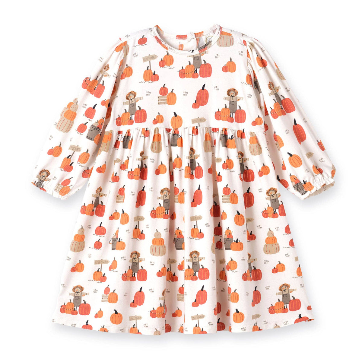 Pumpkin Patch Girls' Dress – Soft Bamboo Fall Favorite