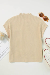 Ribbed Knit Short Sleeve Top with Pocket – Cozy & Stylish Everyday Wear