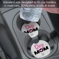 Dog Mom Absorbent Stone Car Coaster 1 Pk