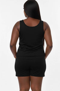 Comfy Tank Top & Shorts Set - Plus