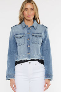 Crop Utility Shirt Jacket