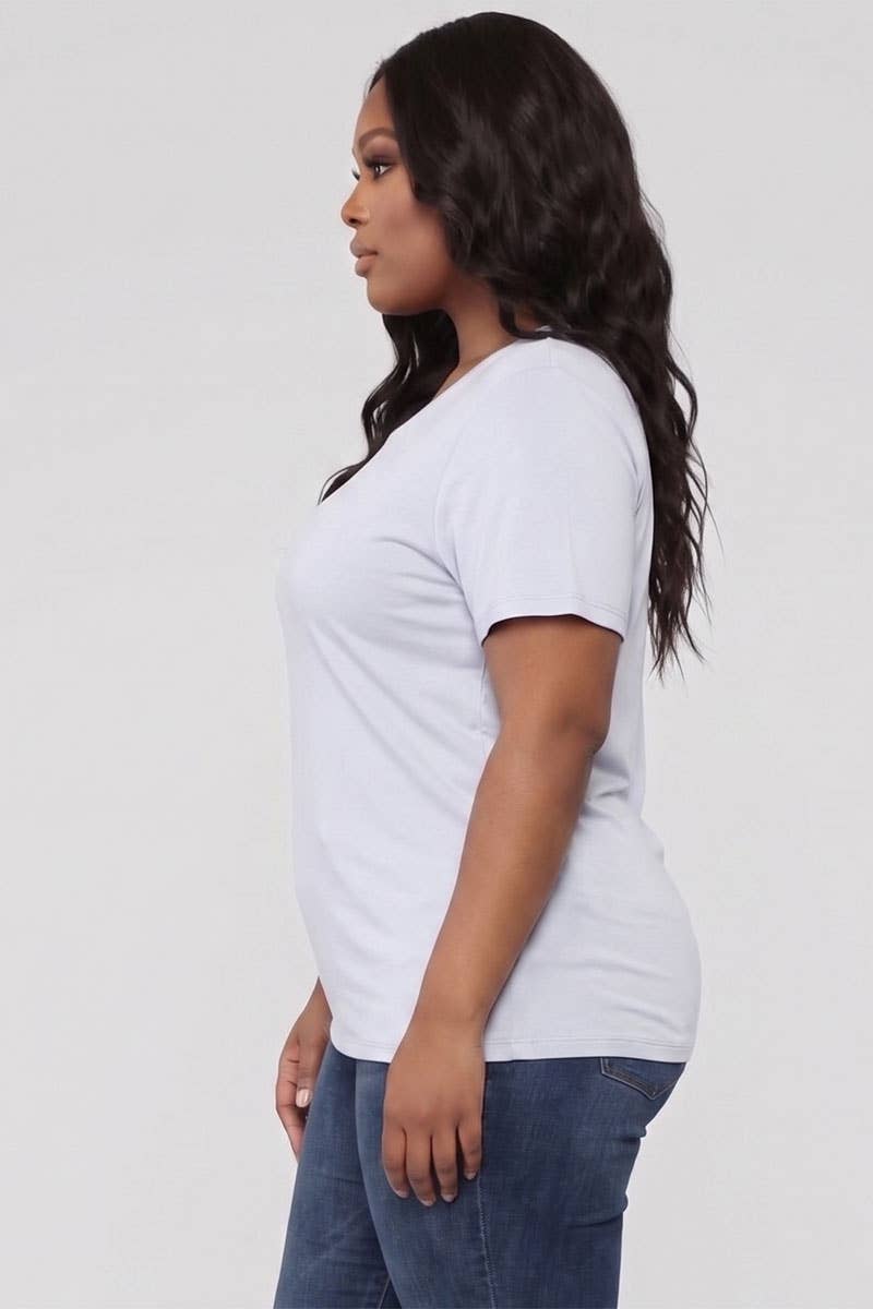 Basic Short Sleeve T-shirt - Plus Size