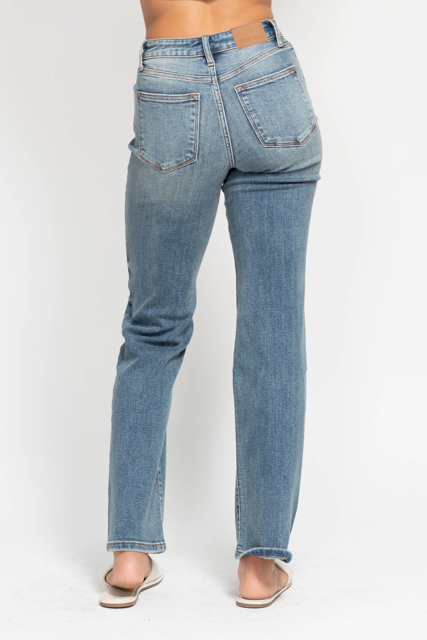 High Waisted Dad Straight Jean - Judy Blue