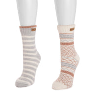 MUK LUKS® Sweater Crew Socks – 2-Pack Cozy & Stylish Warmth