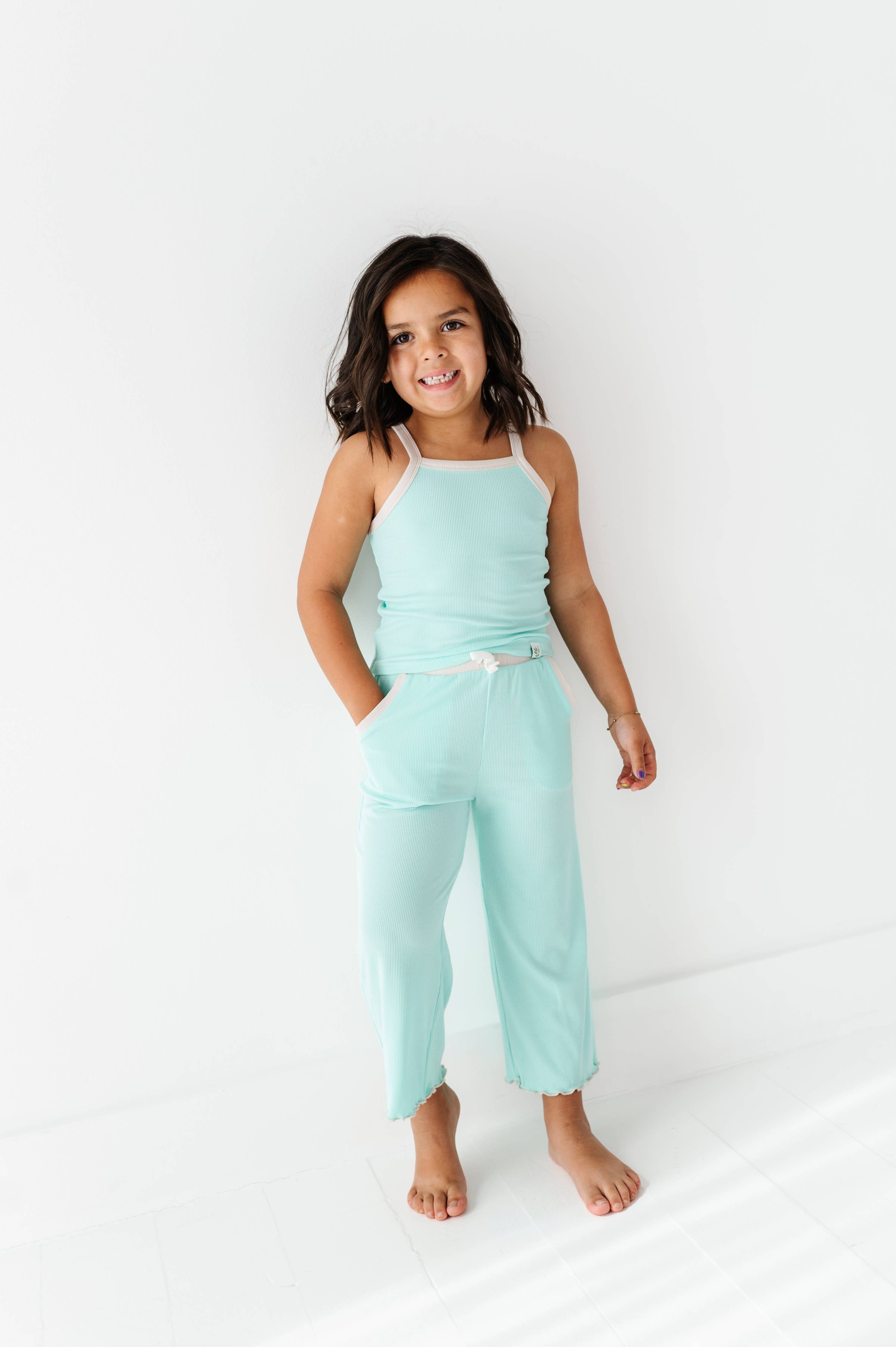 Ocean | Tank + Wide Leg RIB Set