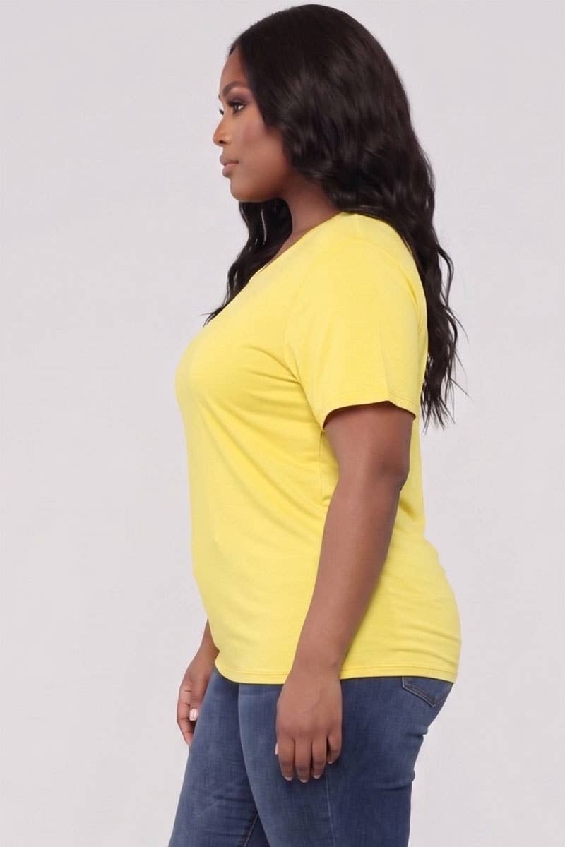 Basic Short Sleeve T-shirt - Plus Size