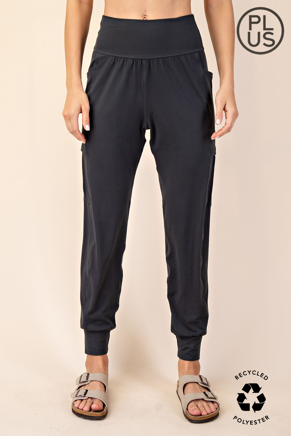 BUTTER JOGGER WITH SIDE POCKETS - PLUS SIZE