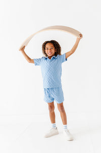 Coastal Blue | BOYS TERRY CHECK SET - COMING SOON!