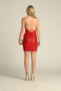 Sparkling Sequin Bodycon Mini Dress with Spaghetti Straps