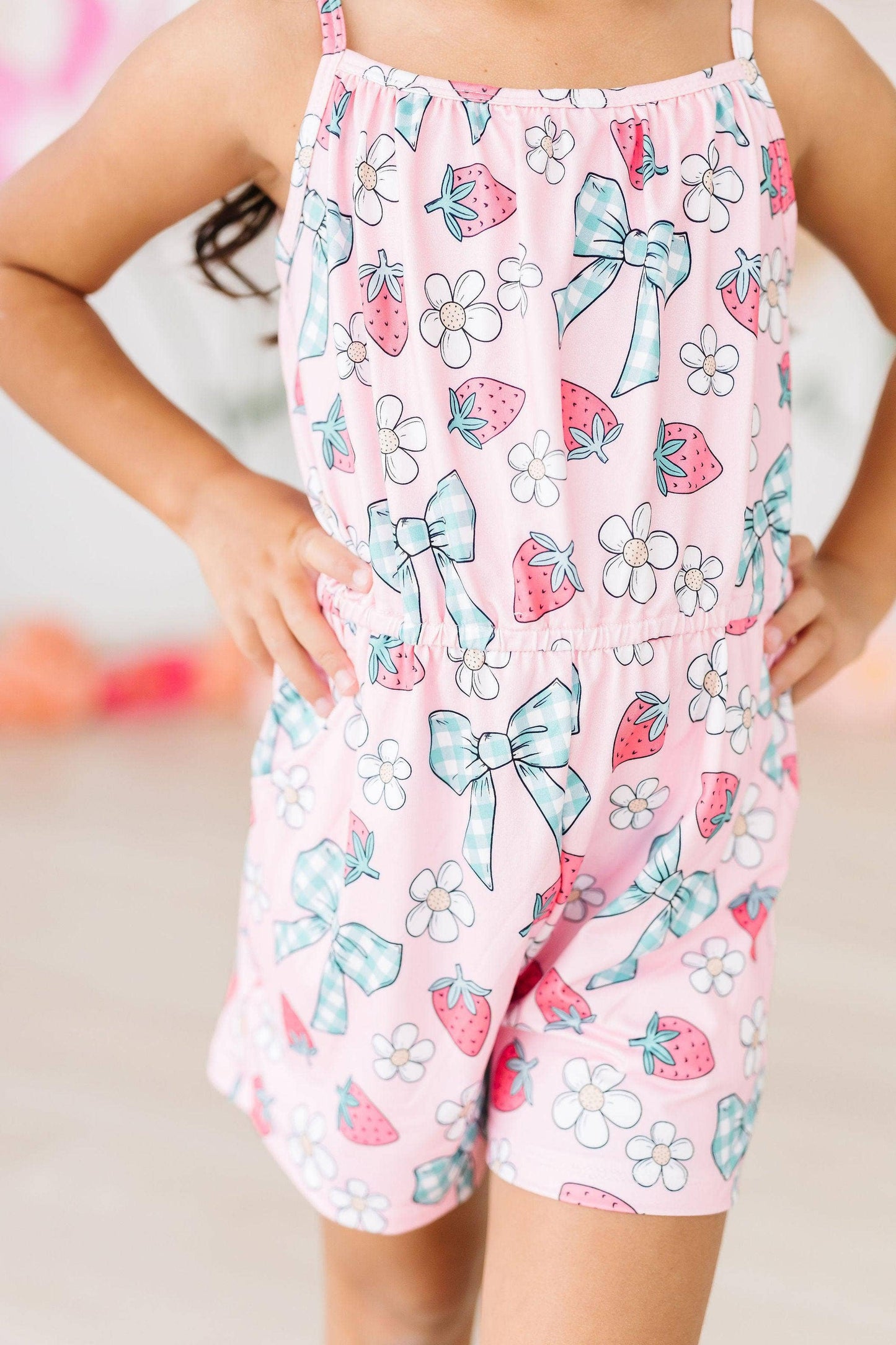 Berry Picnic Strappy Play Romper - COMING SOON!