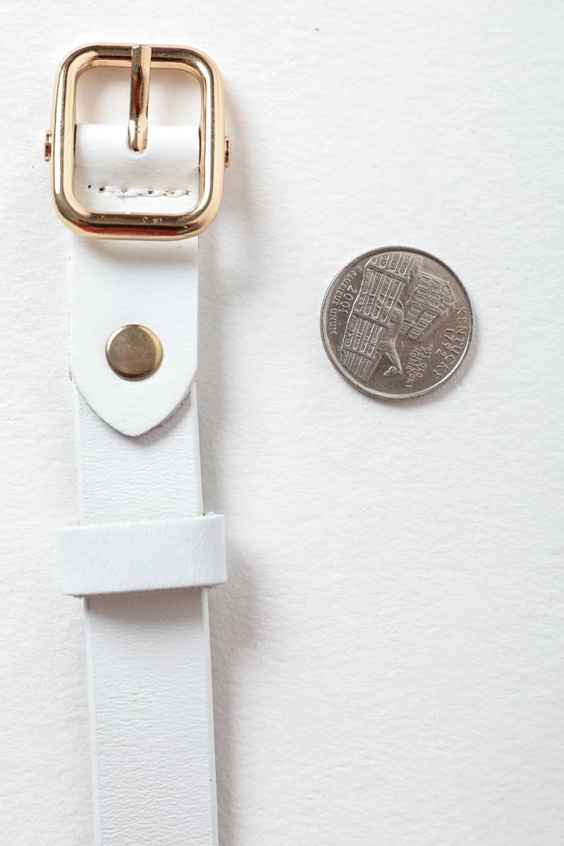 Versatile Skinny Leather Belt