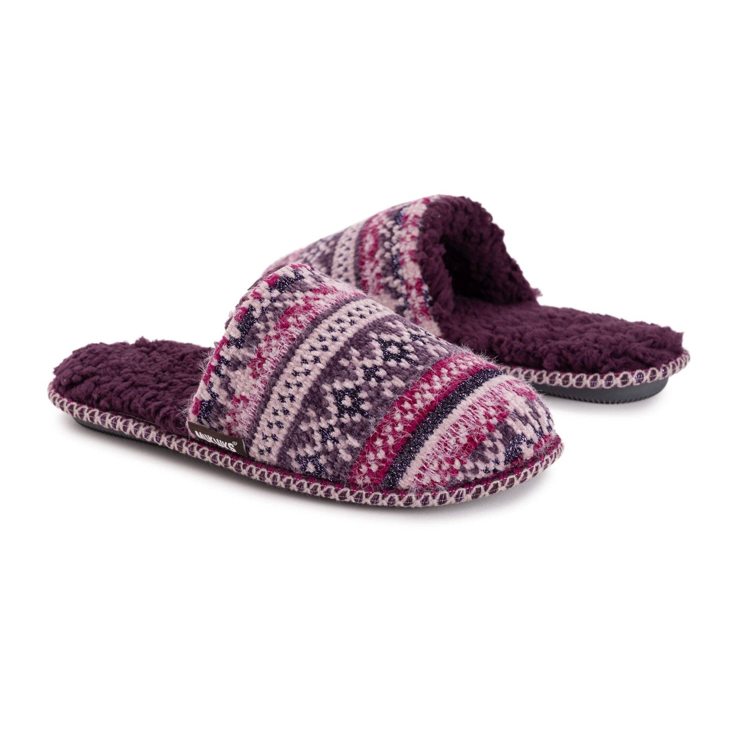 MUK LUKS® Ashlie Scuff Slippers – Cozy Faux Fur Indoor/Outdoor