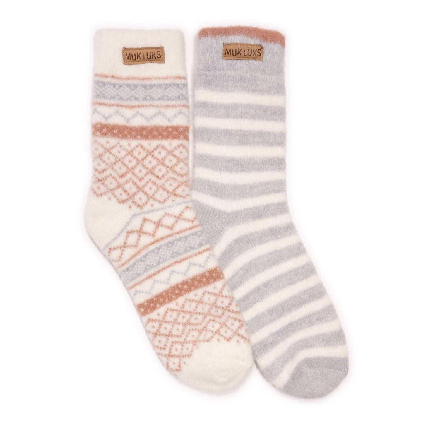 MUK LUKS® Sweater Crew Socks – 2-Pack Cozy & Stylish Warmth
