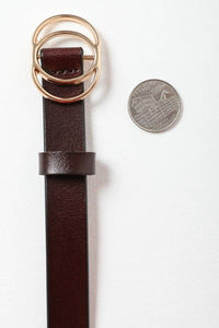 Double Ring Buckle Cinch Belt - Perfect for Dresses & Tunics