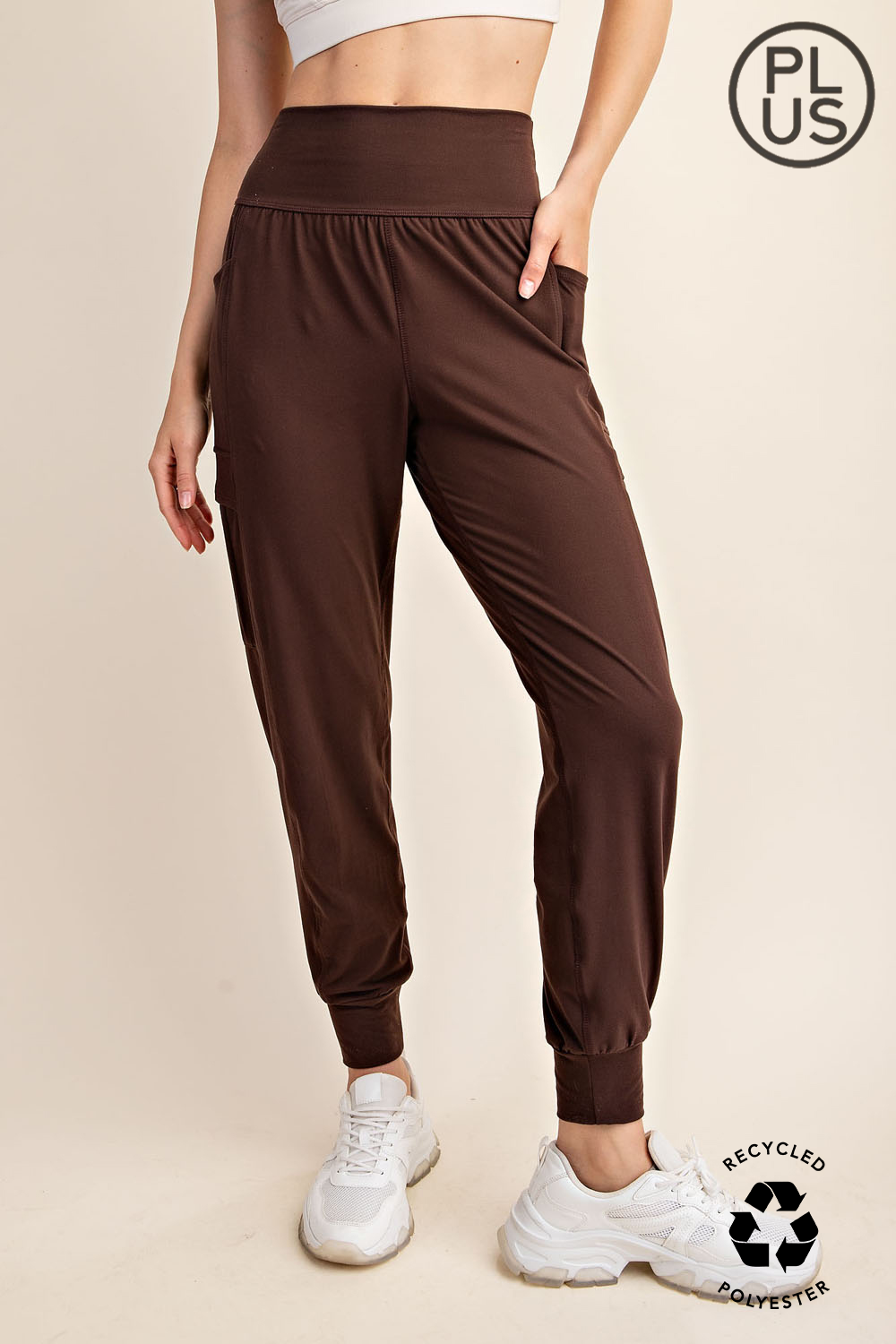 BUTTER JOGGER WITH SIDE POCKETS - PLUS SIZE