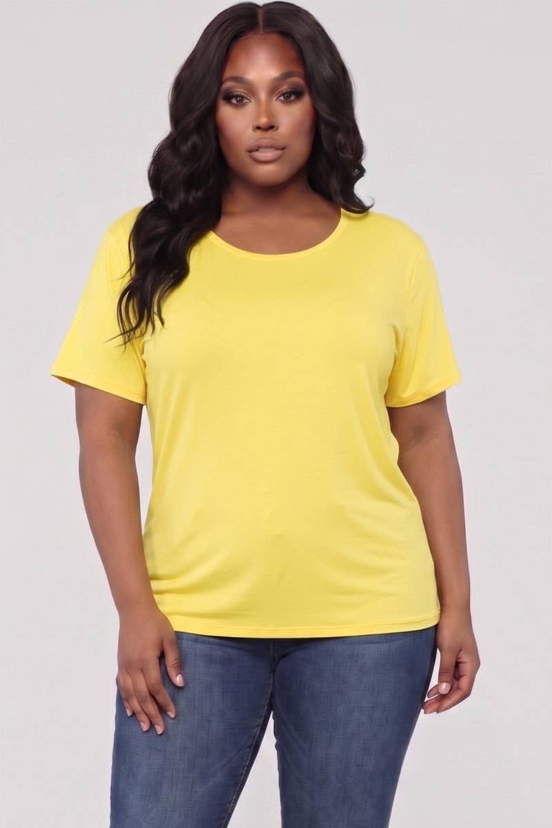 Basic Short Sleeve T-shirt - Plus Size