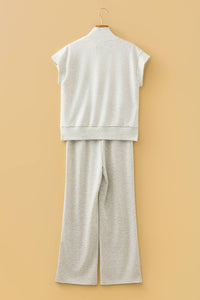 Half Zip Polo Tee and Casual Pant Lounge Set