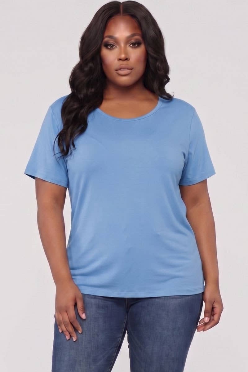 Basic Short Sleeve T-shirt - Plus Size