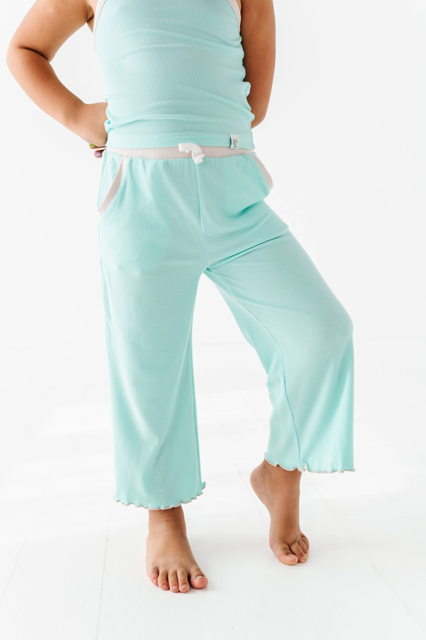Ocean | Tank + Wide Leg RIB Set
