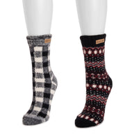 MUK LUKS® Sweater Crew Socks – 2-Pack Cozy & Stylish Warmth