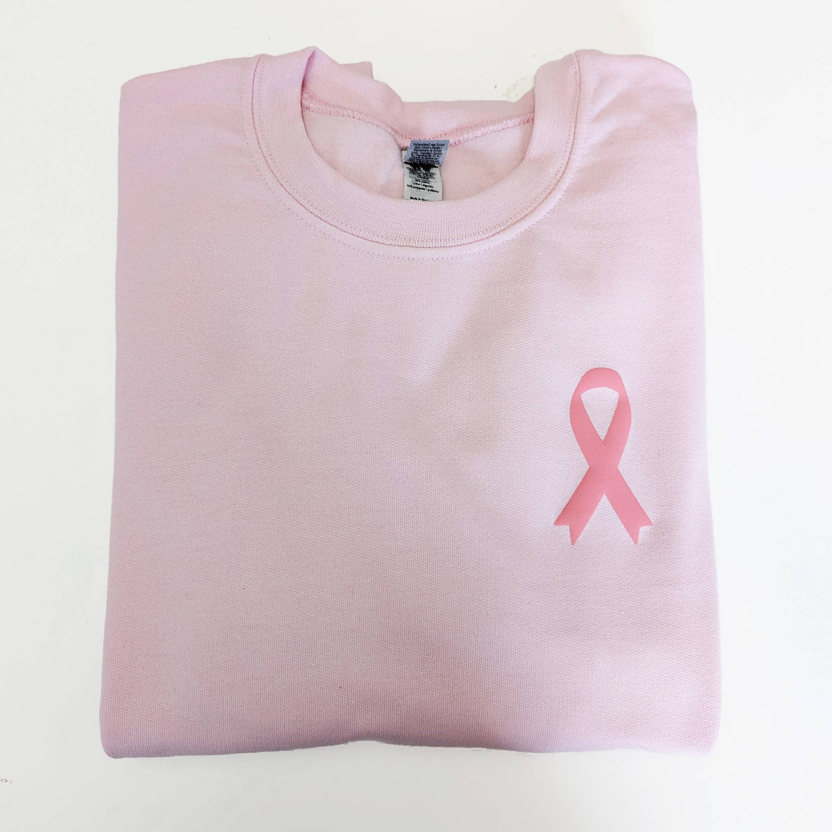 Breast Cancer Awareness Puff Print Crewneck Sweatshirt