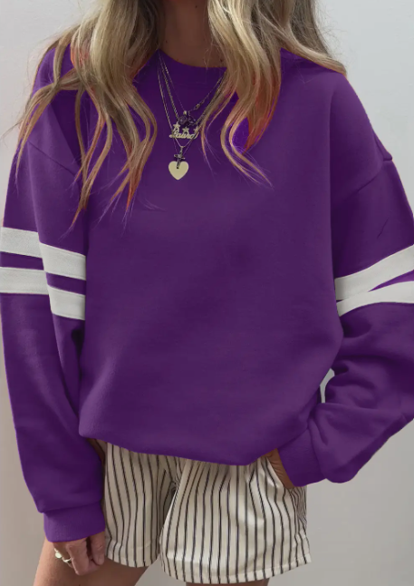 GAME DAY Varsity Striped Sweatshirt